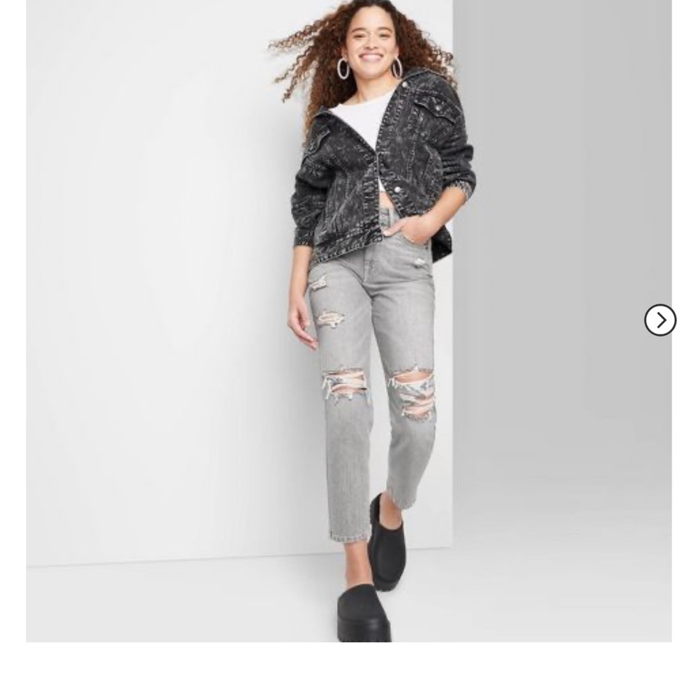 Brand new NBW super high rise tapered gray jeans